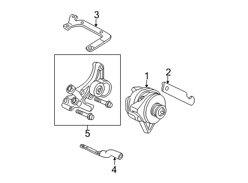 1997 Buick Park Avenue Belts & Pulleys GENERATOR Assembly (Remanufacture)(Cs130D-100) Diagram for 10464069