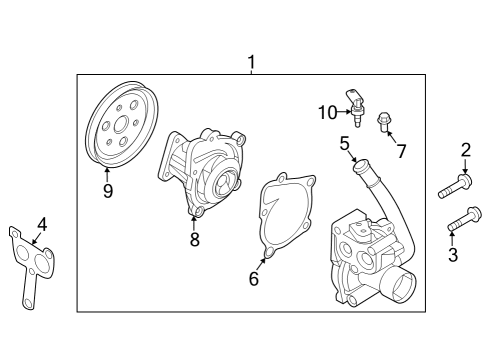 2022 Hyundai Tucson Water Pump O-RING Diagram for 392232M425