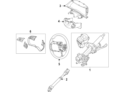 Steering Column & Wheel, Steering Gear & Linkage Steering Column Lower Shroud Diagram for 84852L0000NNB
