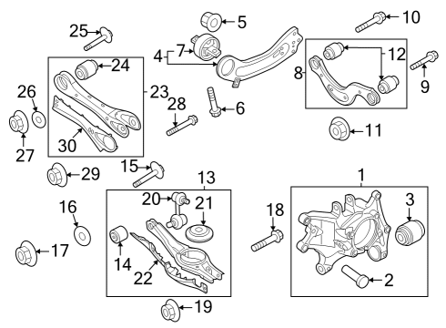 Rear Suspension, Lower Control Arm, Upper Control Arm, Stabilizer Bar, Suspension Components Bracket-STABILIZER Bar, LH Diagram for 55515S1000