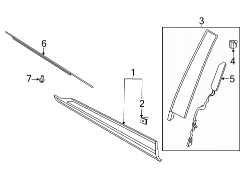 2020 Ford Escape Exterior Trim - Front Door ACTUATOR ASY Diagram for LJ6Z14A626AA