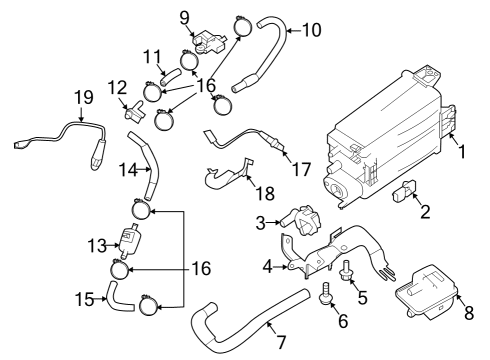 2018 Nissan Rogue Powertrain Control Blank Engine Control Module Diagram for 237034BA1B