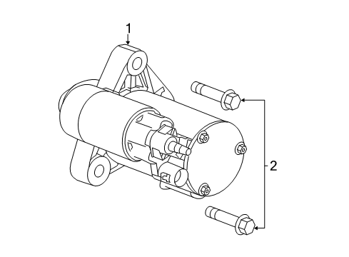 2013 Cadillac ATS Starter Starter Diagram for 12627135