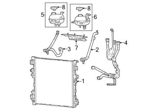 Radiator & Components RADIATOR OUTLET Diagram for 68411161AA