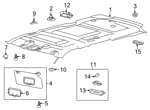 2012 Ford Explorer Bulbs Tail Lamp Bulb Diagram for BB5Z13466A