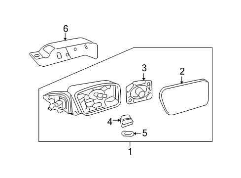 2008 Ford Fusion Mirrors Mirror Assembly Diagram for 6E5Z17683C
