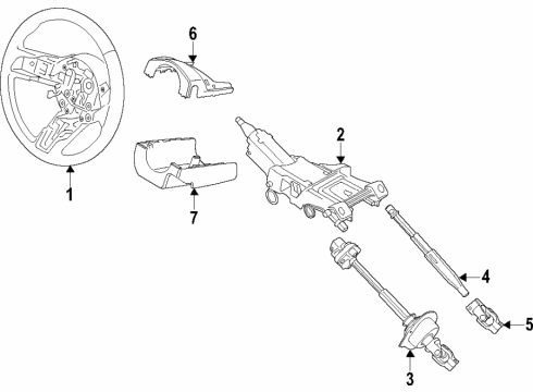 Steering Column & Wheel, Steering Gear & Linkage Upper Shroud Diagram for FR3Z3530AA