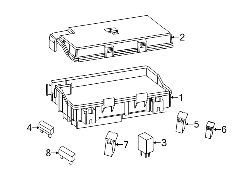 2018 Ram 3500 Fuse & Relay Pdc-Intelligent Power Diagram for 68322376AD