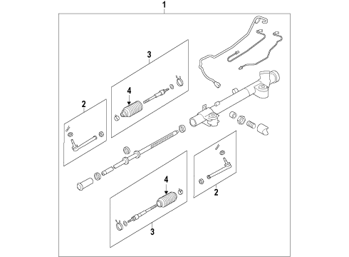 2013 Infiniti M35h P/S Pump & Hoses, Steering Gear & Linkage Power Steering Pressure Hose & Tube Assembly Diagram for 497201MG0A
