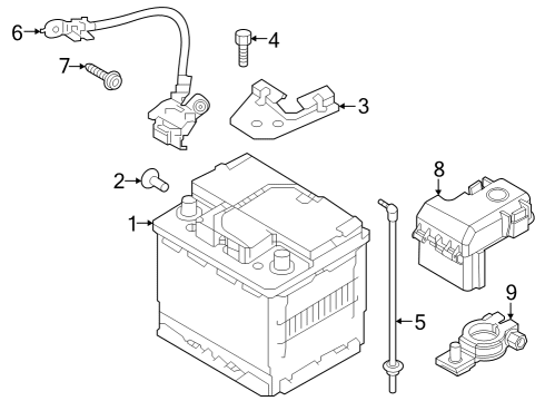 Battery Positive Battery Terminal Diagram for 918602F020