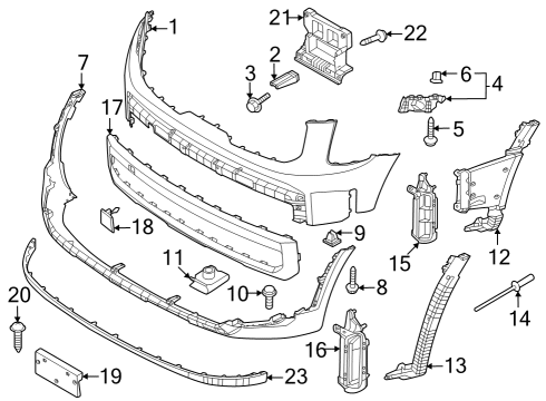 Bumper & Components - Front Pad U Diagram for 865B1S9000
