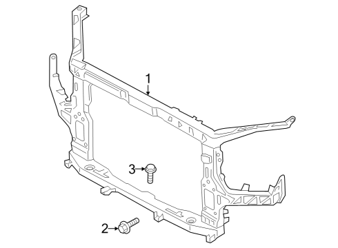 2022 Kia Telluride Radiator Support Pad U Diagram for 64101S9000