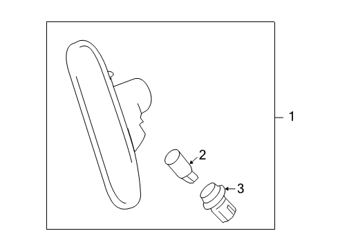 2010 Nissan Cube Bulbs Lamp Assembly-Rear Side Marker, LH Diagram for 261951FC0A