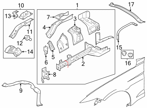 Structural Components & Rails Stabilizer Bolt Diagram for W716575S437