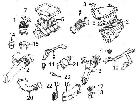 2020 BMW X5 Air Intake DECOUPLING ELEMENT:135060 Diagram for 13719470169