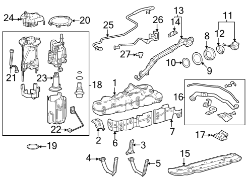 Fuel System Components Under Cover Nut Diagram for 9017906169