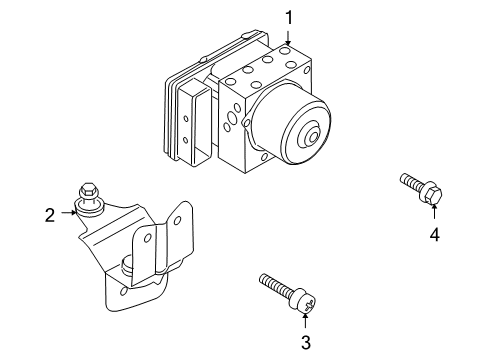 2006 Kia Amanti ABS Components Bracket-Hydraulic Module Diagram for 589603F000
