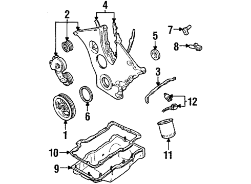 2000 Ford Contour Filters Air Cleaner Assembly Diagram for F7RZ9600CC