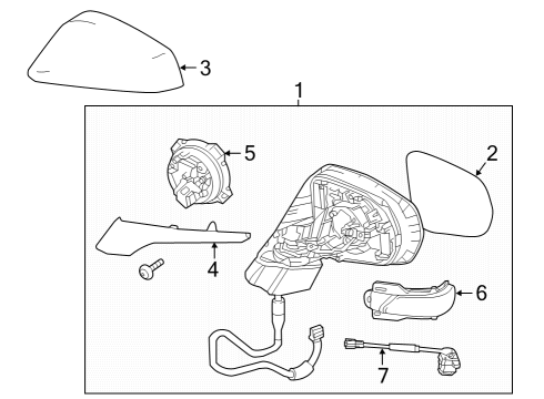 2021 Lexus RX350 Outside Mirrors ACTUATOR, Outer MIRR Diagram for 879250E240