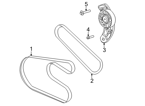 2002 Dodge Stratus Belts & Pulleys Bolt-HEXAGON Head Diagram for 6101614