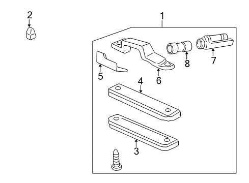2000 Honda Civic License Lamps Light Assembly, License Diagram for 34100S84A01