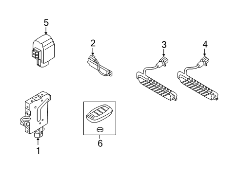 2020 Hyundai Veloster N Keyless Entry Components Module Assembly-Smart Key Diagram for 95480J3110