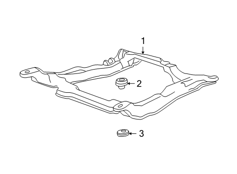 2004 Ford Freestar Suspension Mounting - Front Engine Cradle Bushing Diagram for 3F2Z5N076AA