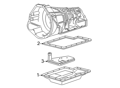 1997 Ford Expedition Automatic Transmission Transmission Pan Diagram for F7TZ7A194DA