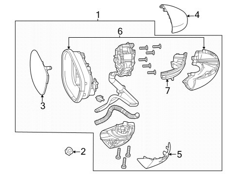 Mirrors HOUSING SET, R Diagram for 76205T20A01