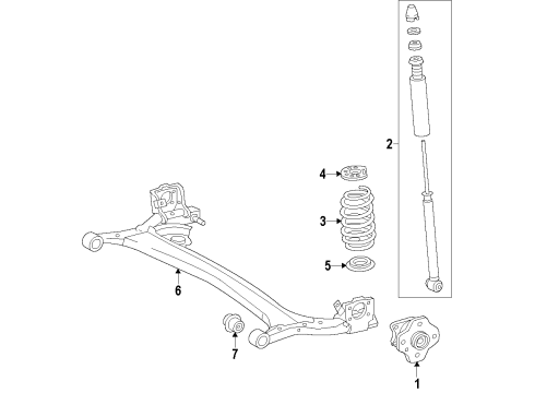 2017 Ford Fiesta Rear Axle, Suspension Components Axle Beam Diagram for C1BZ5035A