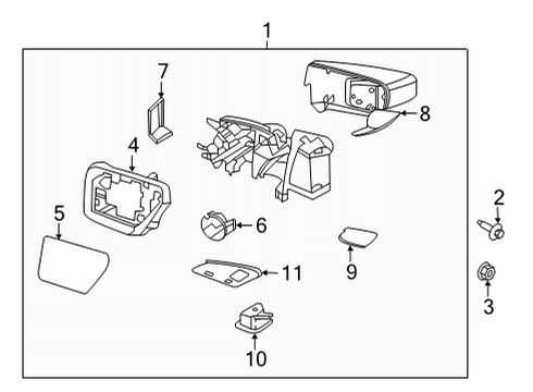 2021 Ford F-150 Outside Mirrors LAMP ASY Diagram for ML3Z13B374B