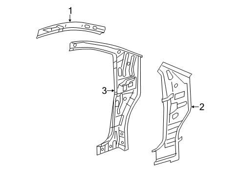 2013 Chevrolet Spark Hinge Pillar Hinge Pillar Reinforcement Diagram for 95419755