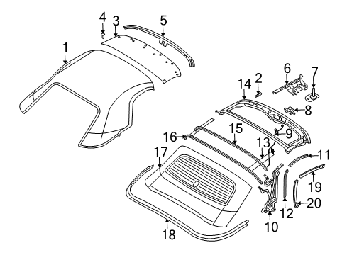 2010 Dodge Viper Top Cover & Components Nut-Hexagon Diagram for 6102238AA