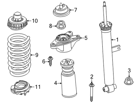 Shocks & Components - Rear SHOCK ABSORBER, REAR Diagram for 33526896522