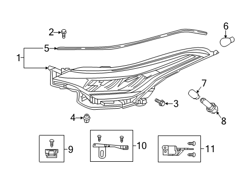 Headlamps Headlamp Assembly Outer Seal Diagram for 81193F4140
