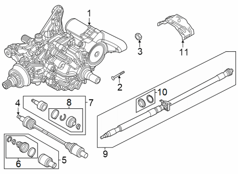 Axle & Differential - Rear Boot Kit-Half Shaft Diagram for 68267183AA