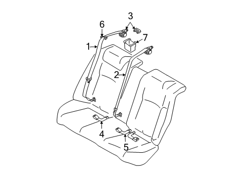2007 Infiniti G35 Seat Belt Cover-Retractor Diagram for 87840AL500