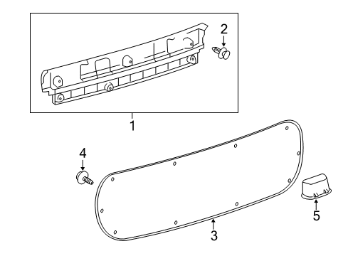 2018 Toyota Prius C Interior Trim - Lift Gate Lower Trim Panel Diagram for 6775052140B1