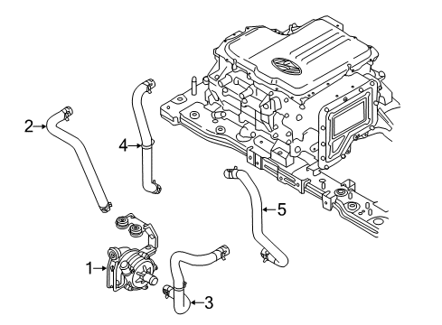 2021 Hyundai Ioniq Inverter Cooling Components Hose Assembly-Electronic Water PUM Diagram for 369400E550