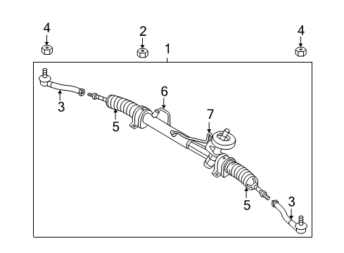 2010 Pontiac G3 Steering Gear & Linkage Outer Tie Rod Diagram for 93740722