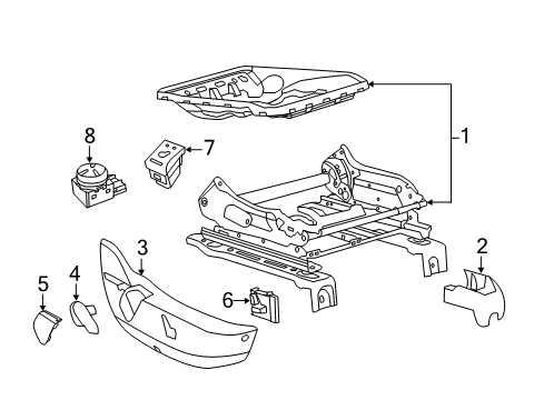 2015 Chrysler 300 Heated Seats Handle-RECLINER Diagram for 1UV72DX9AA