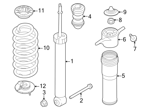 1988 Ford Country Squire Shocks & Components - Rear BOLT-SEMS Diagram for 1145910356K
