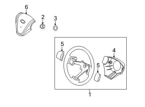 2011 Kia Rio Steering Column & Wheel, Steering Gear & Linkage Cover Assembly-Steering Diagram for 561201G300GD