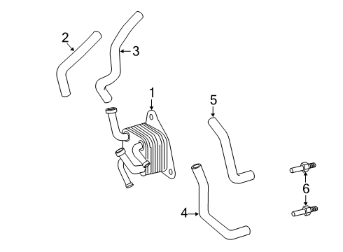 2018 Toyota Highlander Trans Oil Cooler Oil Hose Diagram for 329410E050