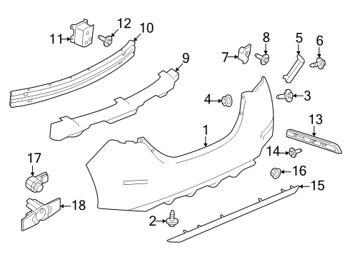 2019 Nissan Leaf Parking Aid Sensor Assy-Distance Diagram for 284385SB3B