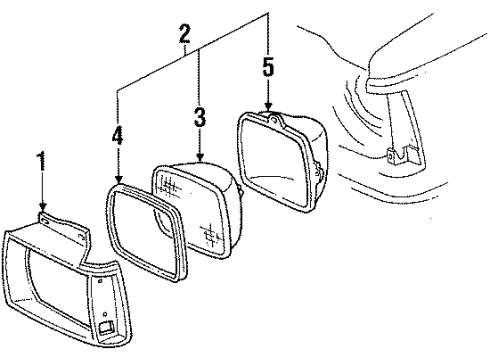 1989 GMC S15 Jimmy Headlamps HARNESS, Chassis Wiring Diagram for 12072089
