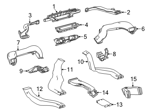 2015 Lexus RC F Ducts Duct, Air Diagram for 8721153120