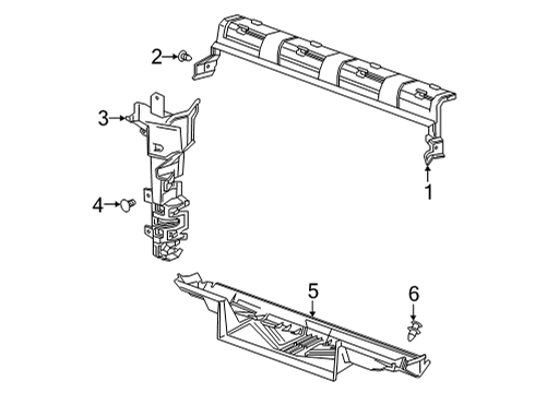 Splash Shields Upper Baffle Diagram for 84126418