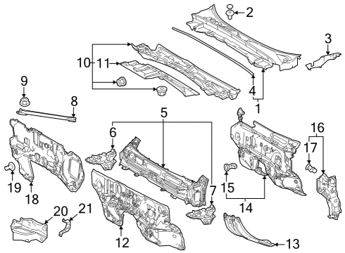 Cowl Nut, FLANGE Diagram for 90178A0093