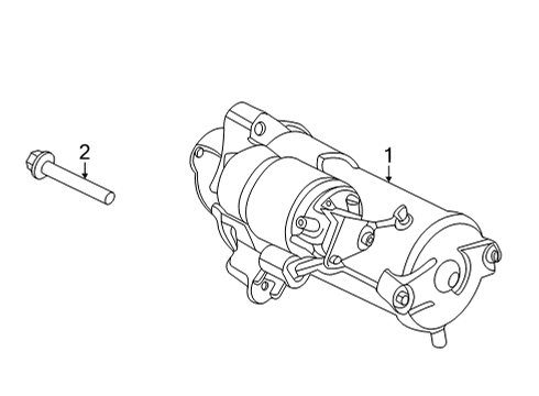 2021 Ford Bronco Starter STARTER MOTOR ASY Diagram for MB3Z11002D